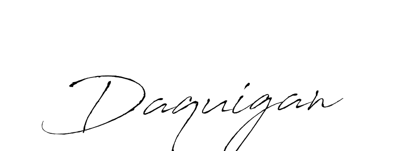 You should practise on your own different ways (Antro_Vectra) to write your name (Daquigan) in signature. don't let someone else do it for you. Daquigan signature style 6 images and pictures png