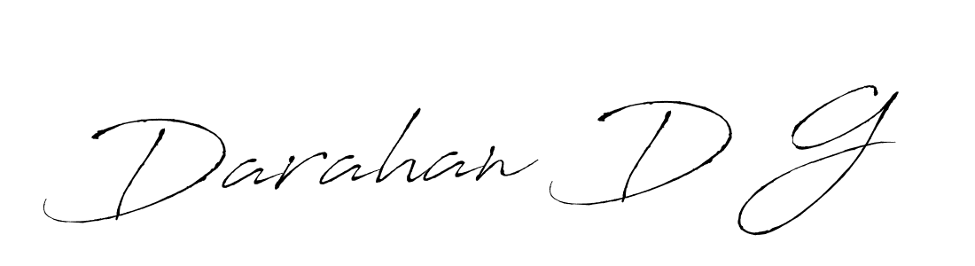 How to make Darahan D G name signature. Use Antro_Vectra style for creating short signs online. This is the latest handwritten sign. Darahan D G signature style 6 images and pictures png