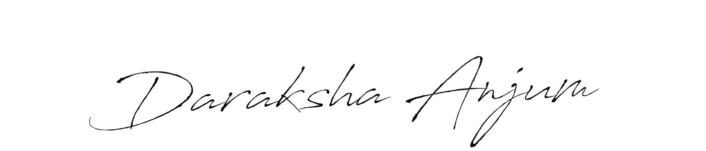 Make a beautiful signature design for name Daraksha Anjum. With this signature (Antro_Vectra) style, you can create a handwritten signature for free. Daraksha Anjum signature style 6 images and pictures png