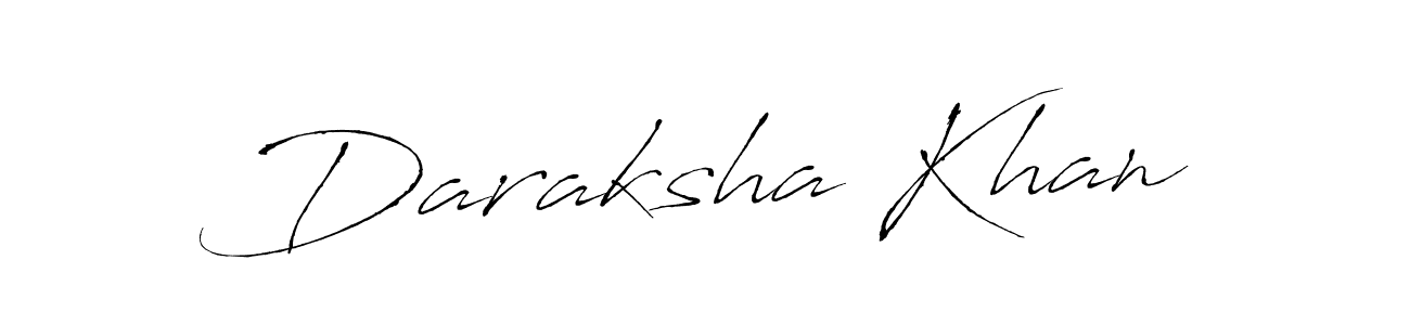Make a beautiful signature design for name Daraksha Khan. With this signature (Antro_Vectra) style, you can create a handwritten signature for free. Daraksha Khan signature style 6 images and pictures png