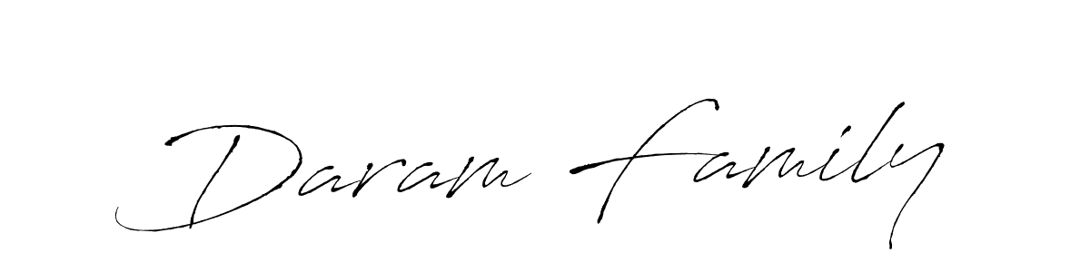 Use a signature maker to create a handwritten signature online. With this signature software, you can design (Antro_Vectra) your own signature for name Daram Family. Daram Family signature style 6 images and pictures png