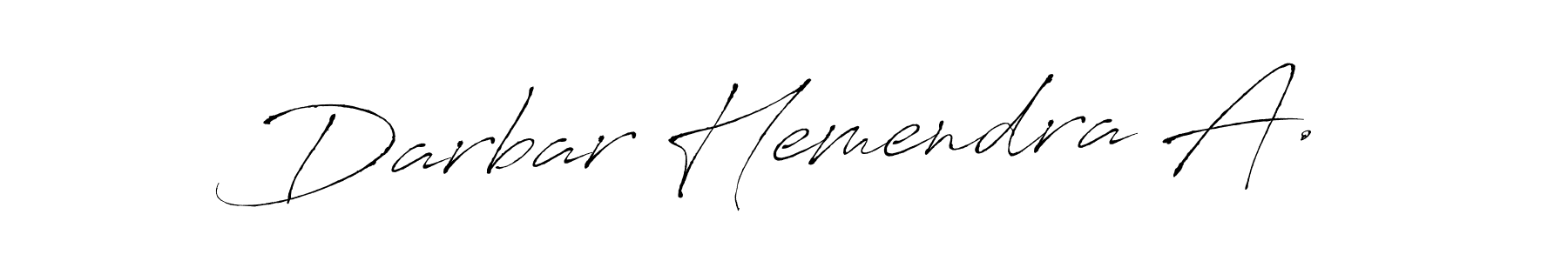 Design your own signature with our free online signature maker. With this signature software, you can create a handwritten (Antro_Vectra) signature for name Darbar Hemendra A.. Darbar Hemendra A. signature style 6 images and pictures png