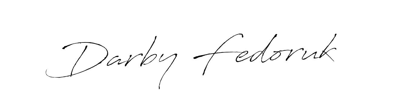 Darby Fedoruk stylish signature style. Best Handwritten Sign (Antro_Vectra) for my name. Handwritten Signature Collection Ideas for my name Darby Fedoruk. Darby Fedoruk signature style 6 images and pictures png