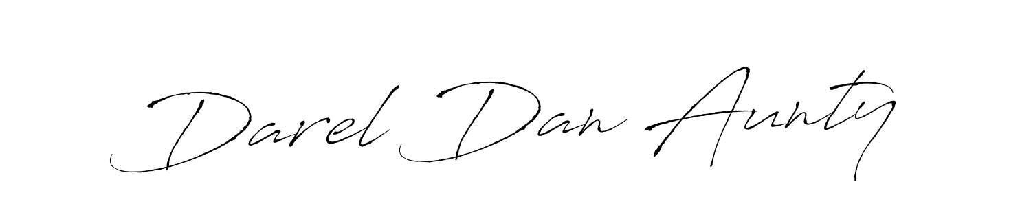 This is the best signature style for the Darel Dan Aunty name. Also you like these signature font (Antro_Vectra). Mix name signature. Darel Dan Aunty signature style 6 images and pictures png