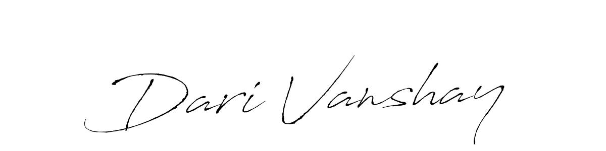 How to make Dari Vanshay name signature. Use Antro_Vectra style for creating short signs online. This is the latest handwritten sign. Dari Vanshay signature style 6 images and pictures png