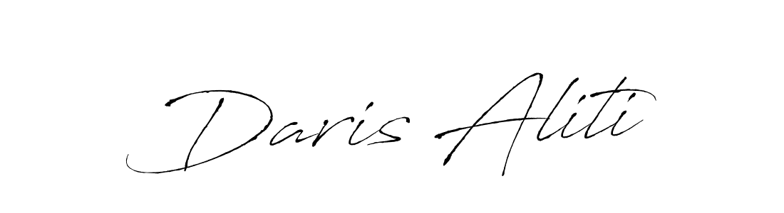 Make a beautiful signature design for name Daris Aliti. With this signature (Antro_Vectra) style, you can create a handwritten signature for free. Daris Aliti signature style 6 images and pictures png