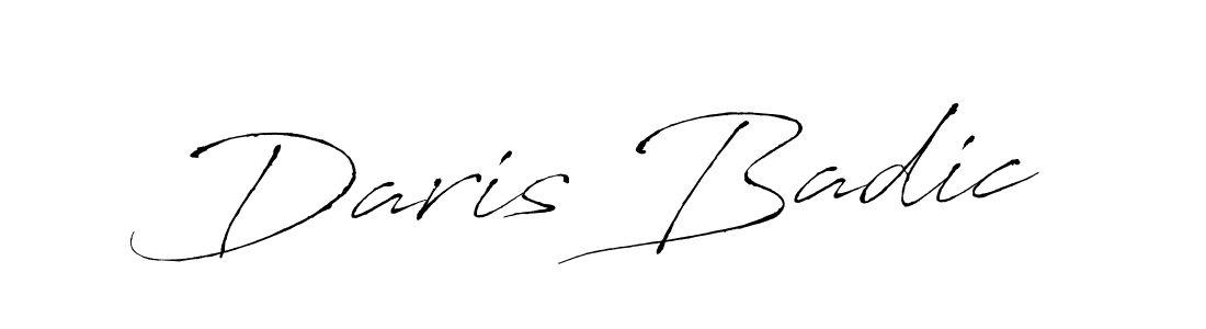 Make a beautiful signature design for name Daris Badic. With this signature (Antro_Vectra) style, you can create a handwritten signature for free. Daris Badic signature style 6 images and pictures png