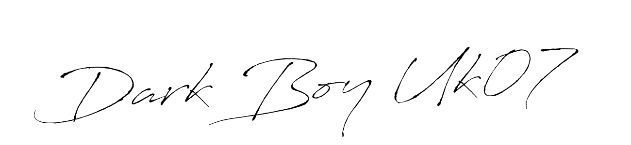 Also we have Dark Boy Uk07 name is the best signature style. Create professional handwritten signature collection using Antro_Vectra autograph style. Dark Boy Uk07 signature style 6 images and pictures png