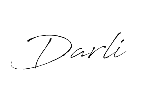 Design your own signature with our free online signature maker. With this signature software, you can create a handwritten (Antro_Vectra) signature for name Darli. Darli signature style 6 images and pictures png