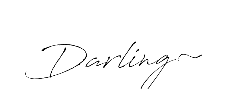 Use a signature maker to create a handwritten signature online. With this signature software, you can design (Antro_Vectra) your own signature for name Darling~. Darling~ signature style 6 images and pictures png