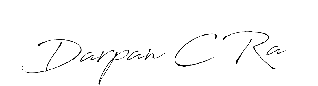 How to make Darpan C Ra name signature. Use Antro_Vectra style for creating short signs online. This is the latest handwritten sign. Darpan C Ra signature style 6 images and pictures png