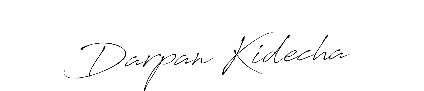 Darpan Kidecha stylish signature style. Best Handwritten Sign (Antro_Vectra) for my name. Handwritten Signature Collection Ideas for my name Darpan Kidecha. Darpan Kidecha signature style 6 images and pictures png