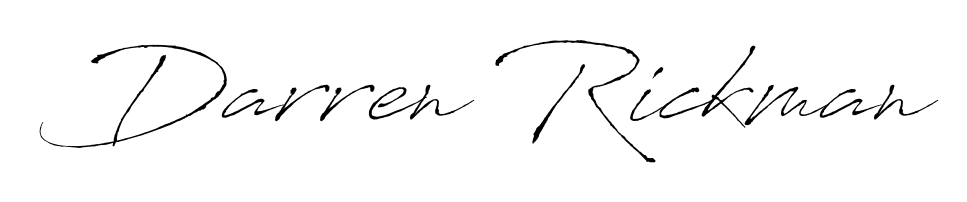 Darren Rickman stylish signature style. Best Handwritten Sign (Antro_Vectra) for my name. Handwritten Signature Collection Ideas for my name Darren Rickman. Darren Rickman signature style 6 images and pictures png