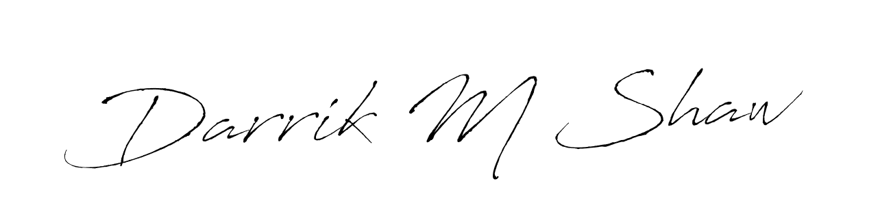 Create a beautiful signature design for name Darrik M Shaw. With this signature (Antro_Vectra) fonts, you can make a handwritten signature for free. Darrik M Shaw signature style 6 images and pictures png