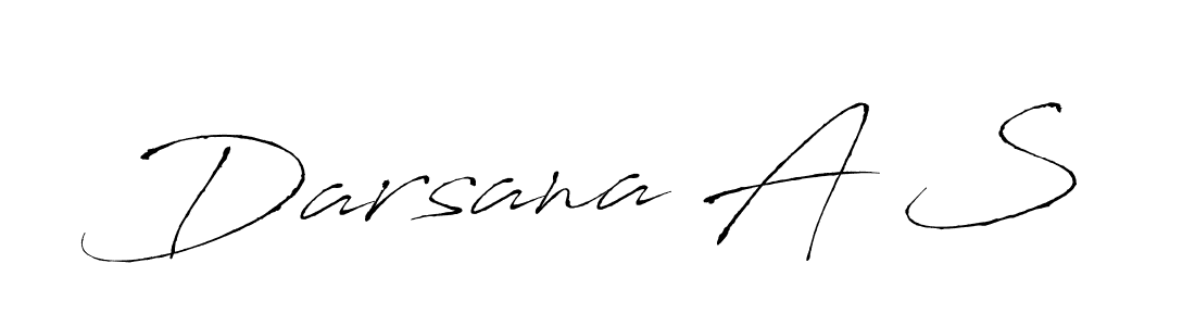 Make a beautiful signature design for name Darsana A S. With this signature (Antro_Vectra) style, you can create a handwritten signature for free. Darsana A S signature style 6 images and pictures png