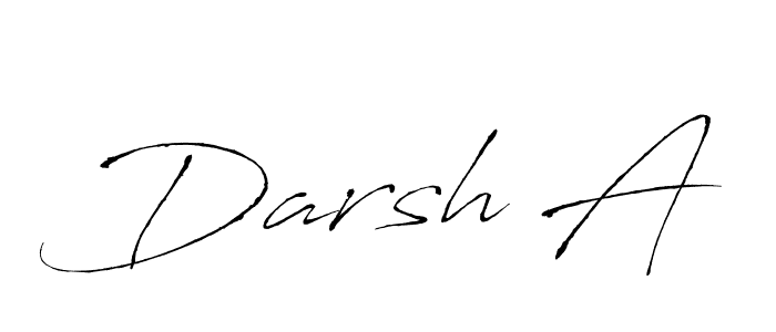 Darsh A stylish signature style. Best Handwritten Sign (Antro_Vectra) for my name. Handwritten Signature Collection Ideas for my name Darsh A. Darsh A signature style 6 images and pictures png