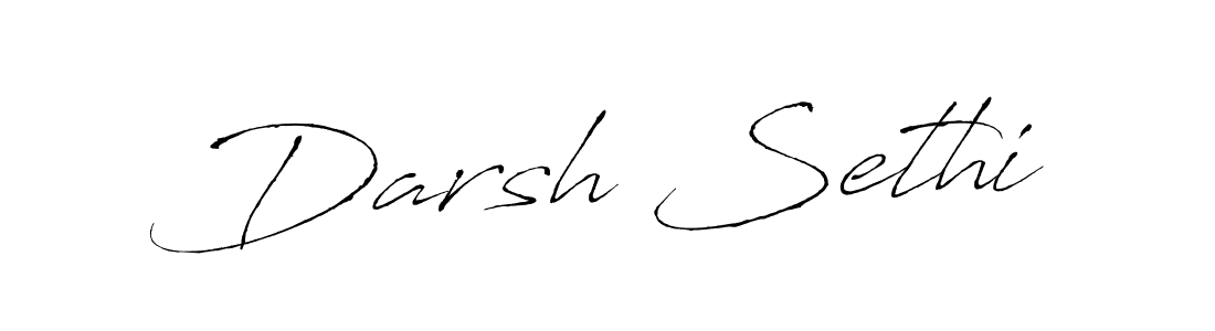 Make a beautiful signature design for name Darsh Sethi. With this signature (Antro_Vectra) style, you can create a handwritten signature for free. Darsh Sethi signature style 6 images and pictures png