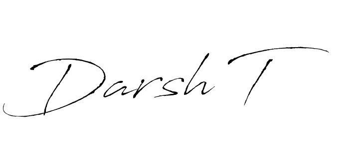 It looks lik you need a new signature style for name Darsh T. Design unique handwritten (Antro_Vectra) signature with our free signature maker in just a few clicks. Darsh T signature style 6 images and pictures png