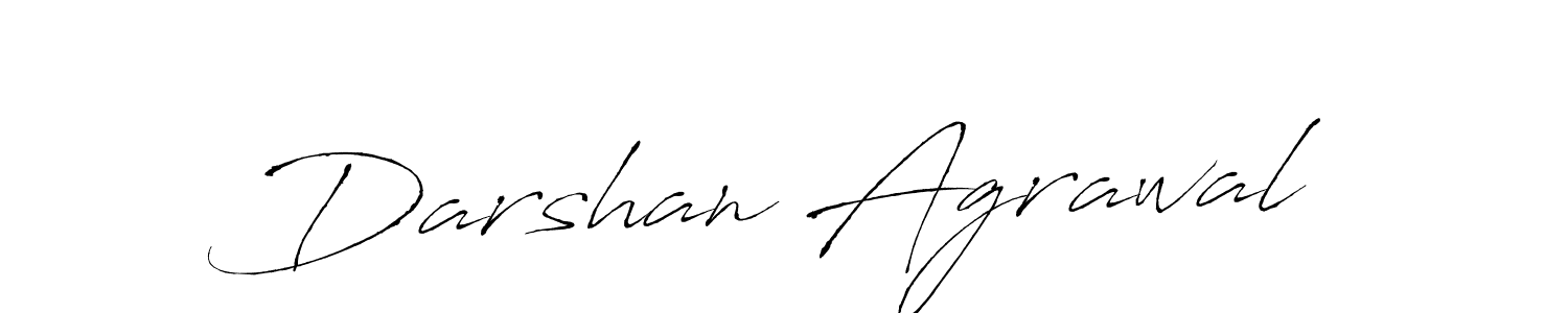 How to make Darshan Agrawal name signature. Use Antro_Vectra style for creating short signs online. This is the latest handwritten sign. Darshan Agrawal signature style 6 images and pictures png