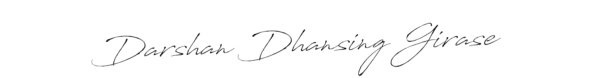 How to make Darshan Dhansing Girase name signature. Use Antro_Vectra style for creating short signs online. This is the latest handwritten sign. Darshan Dhansing Girase signature style 6 images and pictures png