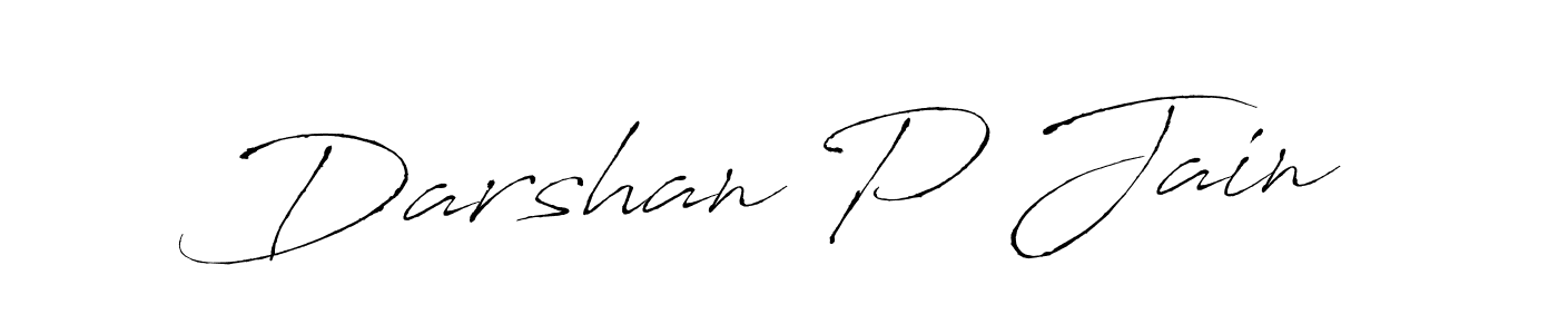 Create a beautiful signature design for name Darshan P Jain. With this signature (Antro_Vectra) fonts, you can make a handwritten signature for free. Darshan P Jain signature style 6 images and pictures png