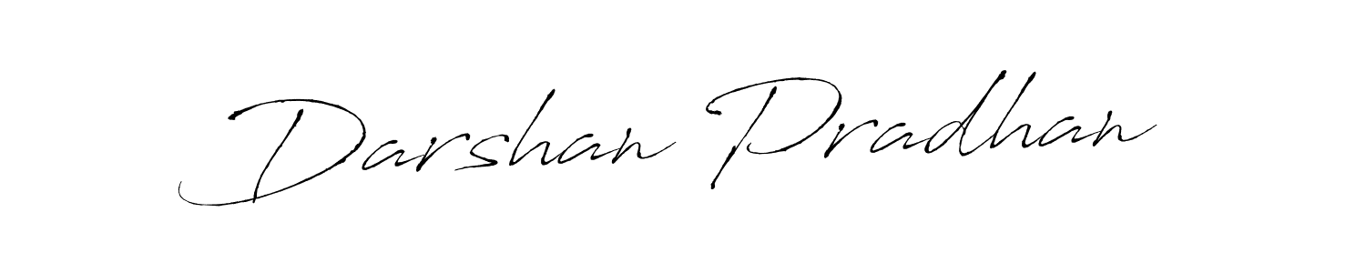 Make a beautiful signature design for name Darshan Pradhan. With this signature (Antro_Vectra) style, you can create a handwritten signature for free. Darshan Pradhan signature style 6 images and pictures png