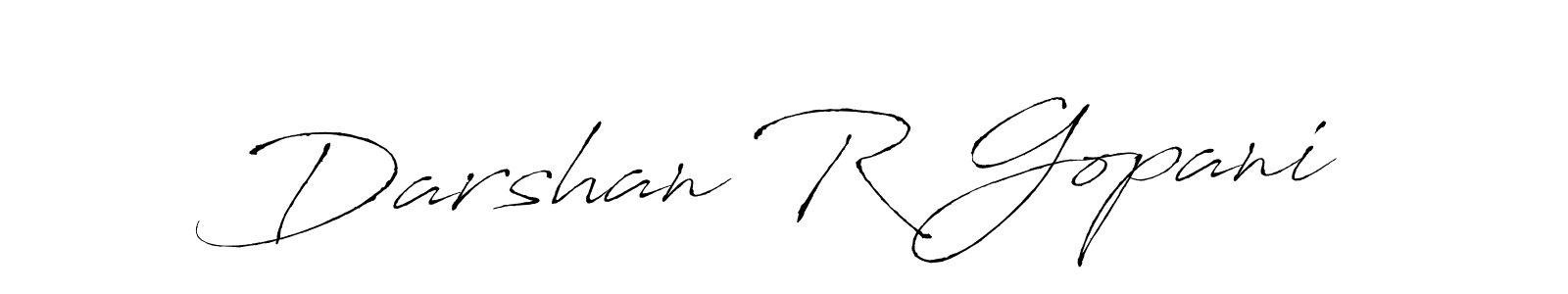 Design your own signature with our free online signature maker. With this signature software, you can create a handwritten (Antro_Vectra) signature for name Darshan R Gopani. Darshan R Gopani signature style 6 images and pictures png