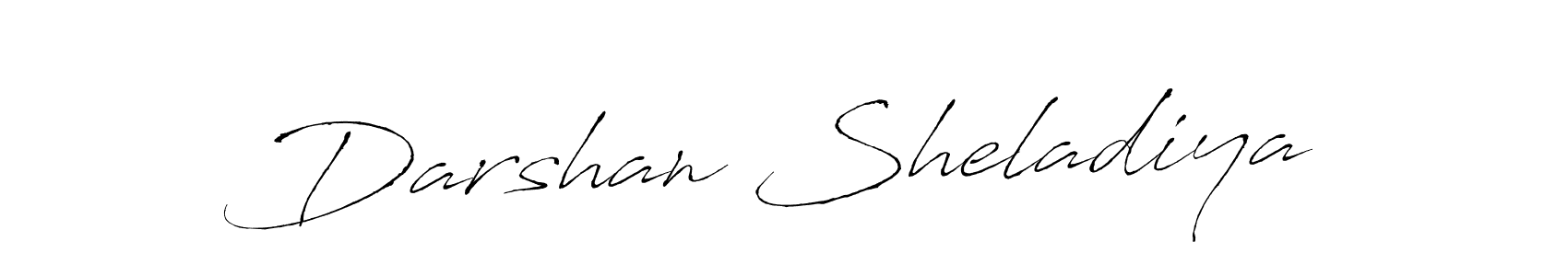 How to make Darshan Sheladiya name signature. Use Antro_Vectra style for creating short signs online. This is the latest handwritten sign. Darshan Sheladiya signature style 6 images and pictures png