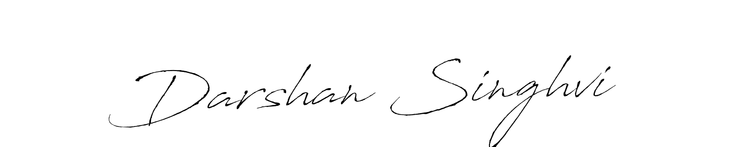 How to make Darshan Singhvi name signature. Use Antro_Vectra style for creating short signs online. This is the latest handwritten sign. Darshan Singhvi signature style 6 images and pictures png