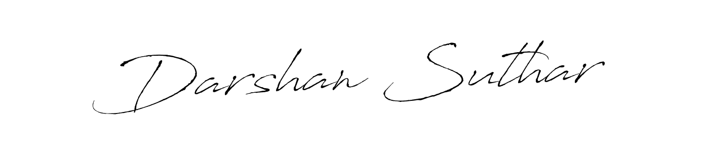 The best way (Antro_Vectra) to make a short signature is to pick only two or three words in your name. The name Darshan Suthar include a total of six letters. For converting this name. Darshan Suthar signature style 6 images and pictures png