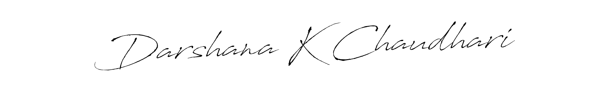 Make a beautiful signature design for name Darshana K Chaudhari. With this signature (Antro_Vectra) style, you can create a handwritten signature for free. Darshana K Chaudhari signature style 6 images and pictures png