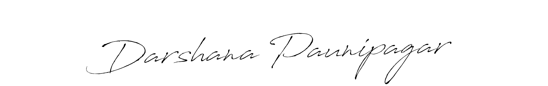 Create a beautiful signature design for name Darshana Paunipagar. With this signature (Antro_Vectra) fonts, you can make a handwritten signature for free. Darshana Paunipagar signature style 6 images and pictures png
