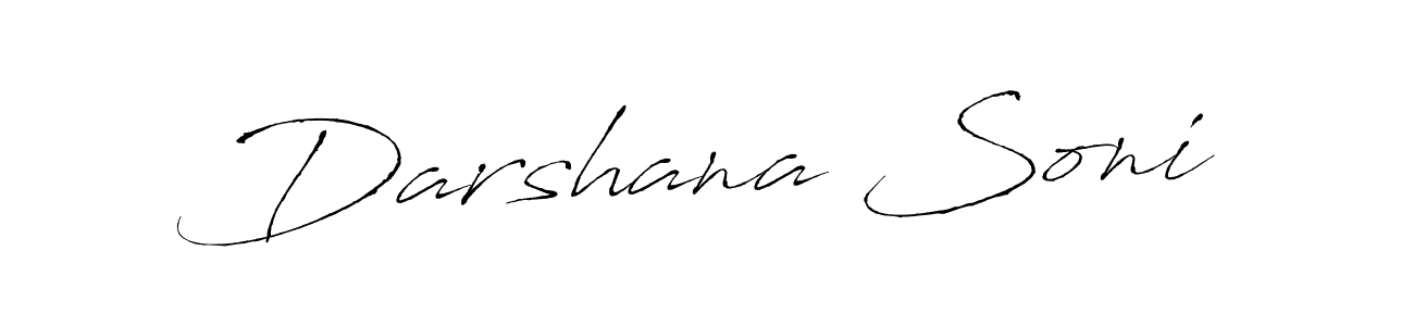 How to make Darshana Soni name signature. Use Antro_Vectra style for creating short signs online. This is the latest handwritten sign. Darshana Soni signature style 6 images and pictures png