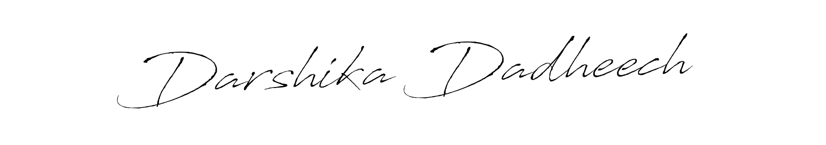 The best way (Antro_Vectra) to make a short signature is to pick only two or three words in your name. The name Darshika Dadheech include a total of six letters. For converting this name. Darshika Dadheech signature style 6 images and pictures png