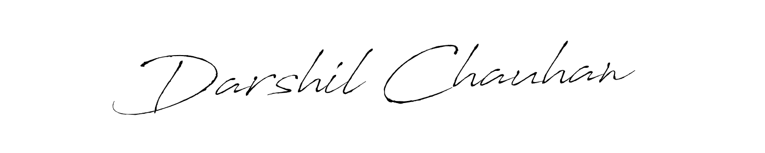 How to make Darshil Chauhan name signature. Use Antro_Vectra style for creating short signs online. This is the latest handwritten sign. Darshil Chauhan signature style 6 images and pictures png