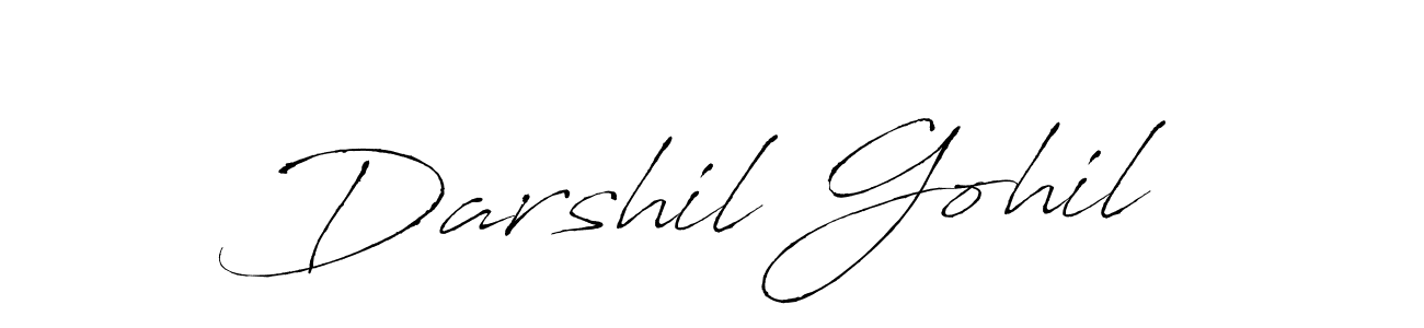 Darshil Gohil stylish signature style. Best Handwritten Sign (Antro_Vectra) for my name. Handwritten Signature Collection Ideas for my name Darshil Gohil. Darshil Gohil signature style 6 images and pictures png