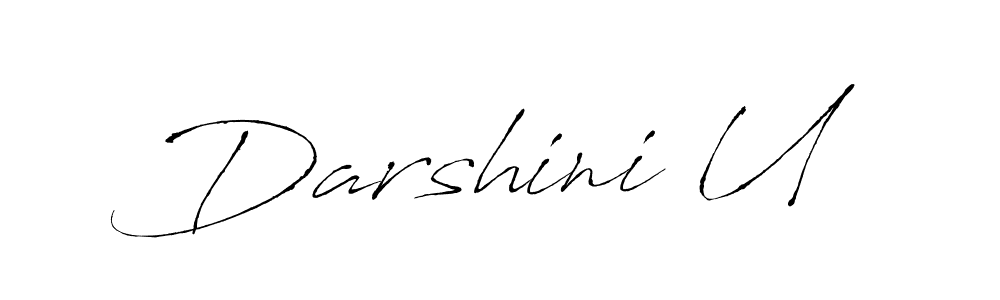 Use a signature maker to create a handwritten signature online. With this signature software, you can design (Antro_Vectra) your own signature for name Darshini U. Darshini U signature style 6 images and pictures png