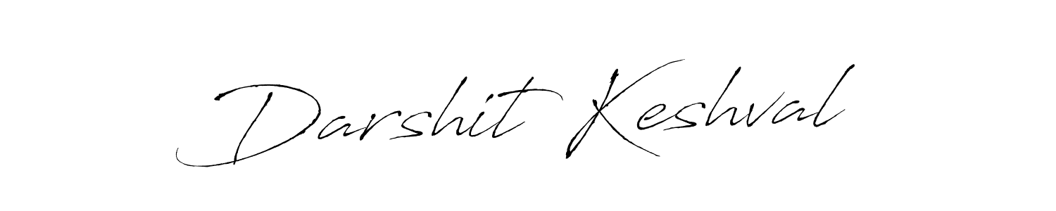 How to make Darshit Keshval name signature. Use Antro_Vectra style for creating short signs online. This is the latest handwritten sign. Darshit Keshval signature style 6 images and pictures png