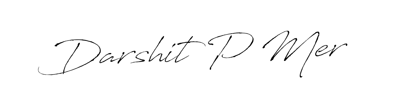 It looks lik you need a new signature style for name Darshit P Mer. Design unique handwritten (Antro_Vectra) signature with our free signature maker in just a few clicks. Darshit P Mer signature style 6 images and pictures png