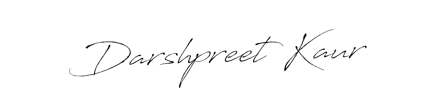 Create a beautiful signature design for name Darshpreet Kaur. With this signature (Antro_Vectra) fonts, you can make a handwritten signature for free. Darshpreet Kaur signature style 6 images and pictures png