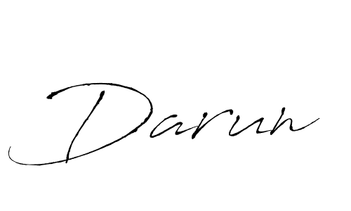 Design your own signature with our free online signature maker. With this signature software, you can create a handwritten (Antro_Vectra) signature for name Darun. Darun signature style 6 images and pictures png