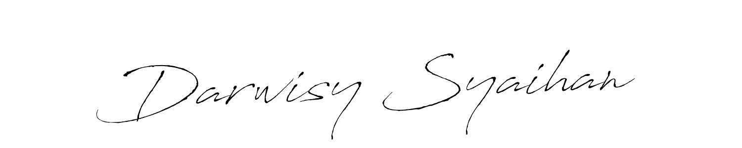 Create a beautiful signature design for name Darwisy Syaihan. With this signature (Antro_Vectra) fonts, you can make a handwritten signature for free. Darwisy Syaihan signature style 6 images and pictures png