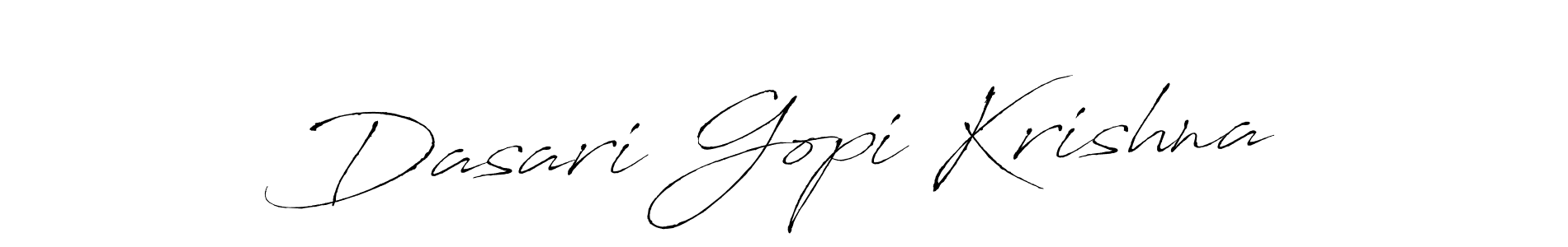 Create a beautiful signature design for name Dasari Gopi Krishna. With this signature (Antro_Vectra) fonts, you can make a handwritten signature for free. Dasari Gopi Krishna signature style 6 images and pictures png