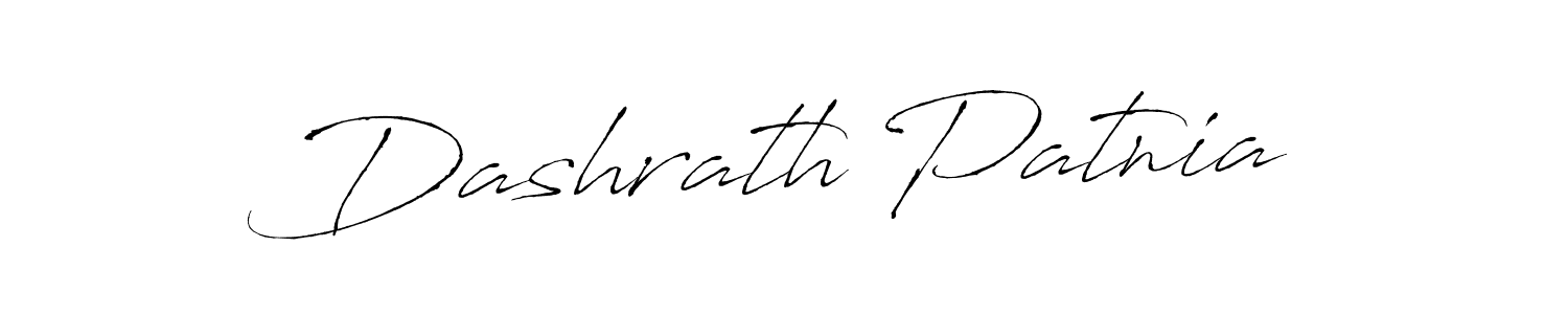 How to make Dashrath Patnia name signature. Use Antro_Vectra style for creating short signs online. This is the latest handwritten sign. Dashrath Patnia signature style 6 images and pictures png