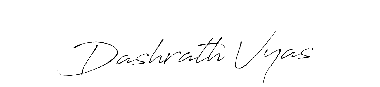 How to make Dashrath Vyas name signature. Use Antro_Vectra style for creating short signs online. This is the latest handwritten sign. Dashrath Vyas signature style 6 images and pictures png