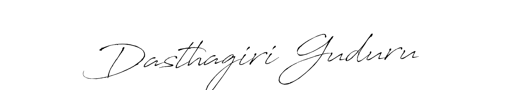 How to make Dasthagiri Guduru name signature. Use Antro_Vectra style for creating short signs online. This is the latest handwritten sign. Dasthagiri Guduru signature style 6 images and pictures png