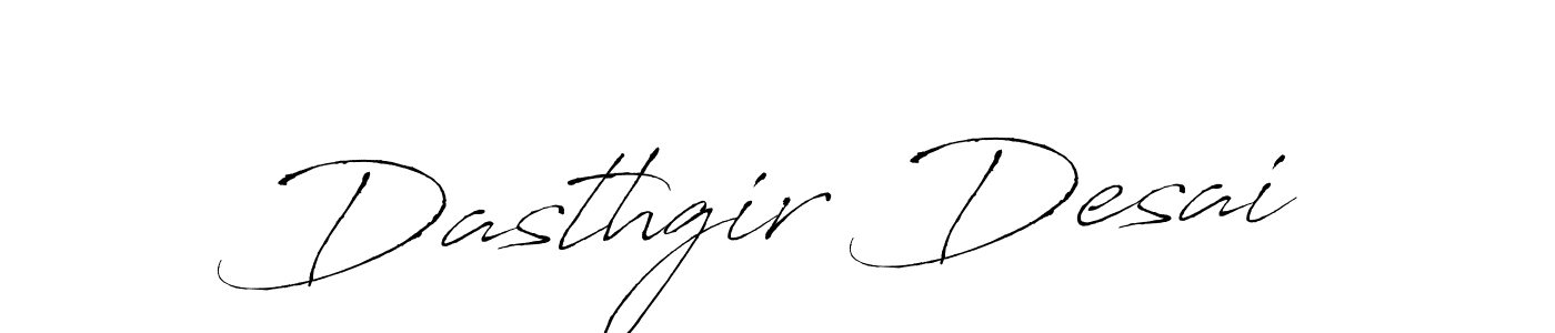 How to make Dasthgir Desai signature? Antro_Vectra is a professional autograph style. Create handwritten signature for Dasthgir Desai name. Dasthgir Desai signature style 6 images and pictures png