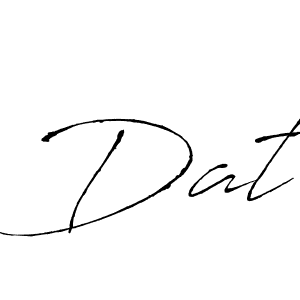 Design your own signature with our free online signature maker. With this signature software, you can create a handwritten (Antro_Vectra) signature for name Dat. Dat signature style 6 images and pictures png