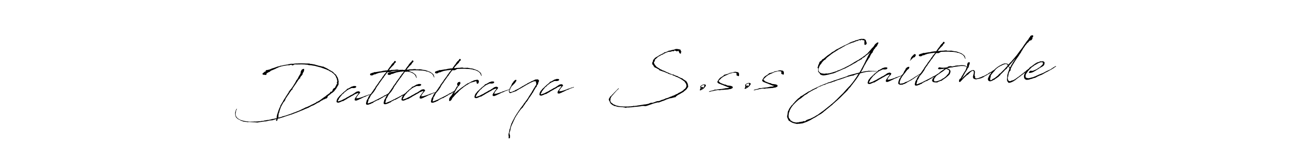 How to make Dattatraya  S.s.s Gaitonde name signature. Use Antro_Vectra style for creating short signs online. This is the latest handwritten sign. Dattatraya  S.s.s Gaitonde signature style 6 images and pictures png