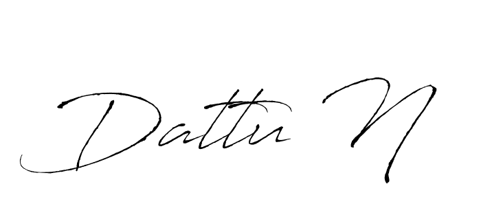 Create a beautiful signature design for name Dattu N. With this signature (Antro_Vectra) fonts, you can make a handwritten signature for free. Dattu N signature style 6 images and pictures png